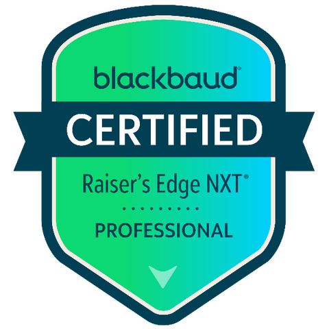 Blackbaud Certified Raiser's Edge NXT Professional bCRE-Pro badge