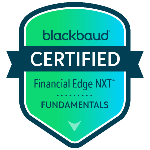 Blackbaud Financial Edge NXT® Fundamentals Certification Blackbaud Financial Edge NXT® Fundamentals Certification Badge